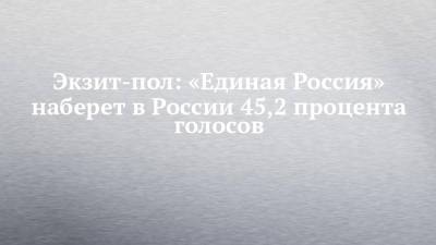Экзит-пол: «Единая Россия» наберет в Татарстане 45,2 процента