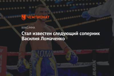 Стал известен следующий соперник Василия Ломаченко