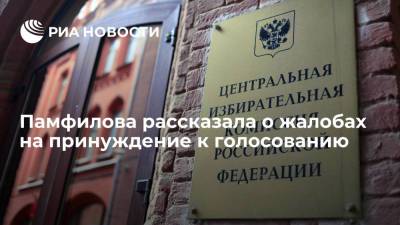 Памфилова: в ЦИК поступило 98 жалоб на возможное принуждение к голосованию