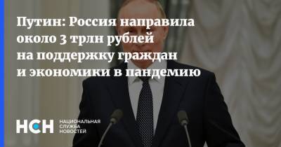 Путин: Россия направила около 3 трлн рублей на поддержку граждан и экономики в пандемию