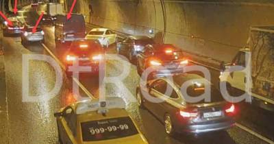 Четыре автомобиля попали в ДТП на внешней стороне Лефортовского тоннеля в Москве