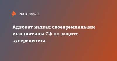 Алексей Мельников - Адвокат назвал своевременными инициативы СФ по защите суверенитета - ren.tv - Россия