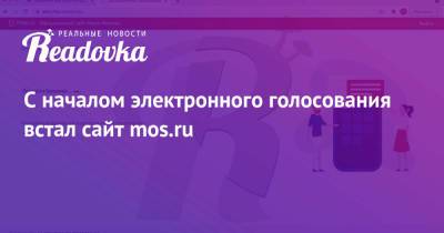 С началом электронного голосования встал сайт mos.ru