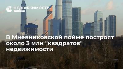 В Мневниковской пойме построят около 3 млн "квадратов" недвижимости, рассказал заммэра