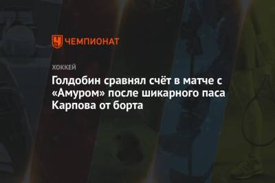 Голдобин сравнял счёт в матче с «Амуром» после шикарного паса Карпова от борта
