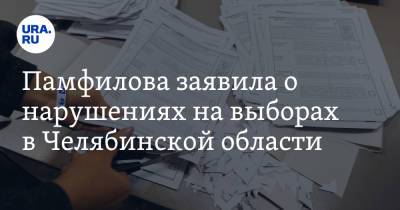 Памфилова заявила о нарушениях на выборах в Челябинской области