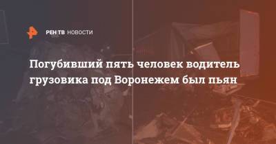 Погубивший пять человек водитель грузовика под Воронежем был пьян