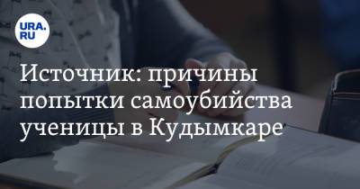 Источник: причины попытки самоубийства ученицы в Кудымкаре