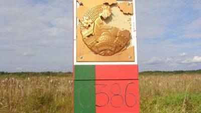 Пограничный знак Белоруссии обстреляли с территории Украины