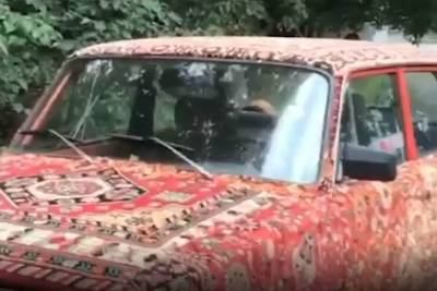 Московский студент обтянул автомобиль коврами и назвал его Ковролиной
