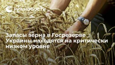 Запасы зерна в Государственном резерве Украины находятся на критически низком уровне