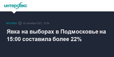 Явка на выборах в Подмосковье на 15:00 составила более 22%
