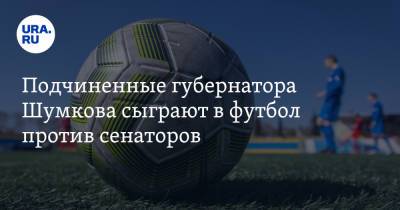 Подчиненные губернатора Шумкова сыграют в футбол против сенаторов