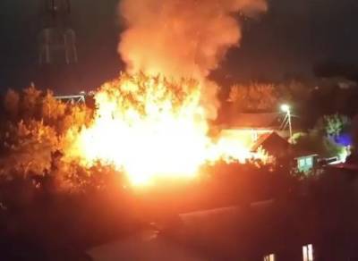 Опубликовано видео пожара в Шлаковом