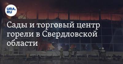 Сады и торговый центр горели в Свердловской области. Фото