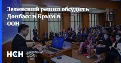 Зеленский решил обсудить Донбасс и Крым в ООН