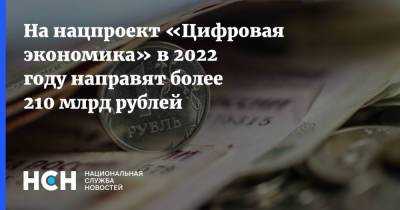 На нацпроект «Цифровая экономика» в 2022 году направят более 210 млрд рублей