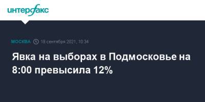 Явка на выборах в Подмосковье на 8:00 составила свыше 12%