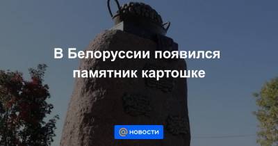 В Белоруссии появился памятник картошке