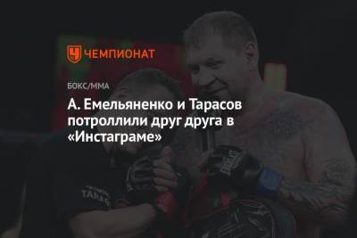 А. Емельяненко и Тарасов потроллили друг друга в «Инстаграме»