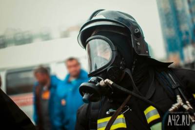 В Кузбассе пожарные спасли из загоревшегося дома двоих детей