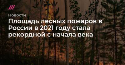 Площадь лесных пожаров в России в 2021 году стала рекордной с начала века