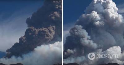 Вулкан Этна: на Сицилии произошел выброс 9-километрового столба пепла. Видео