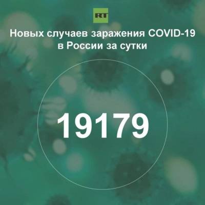 За сутки в России выявили 19 179 случаев инфицирования коронавирусом