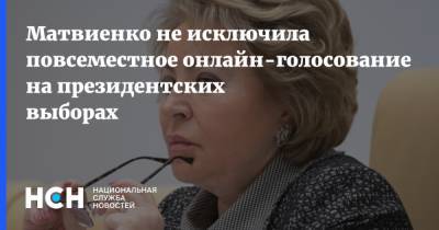 Матвиенко не исключила повсеместное онлайн-голосование на президентских выборах