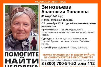 В Тульской области ищут пропавшую 81-летнюю женщину