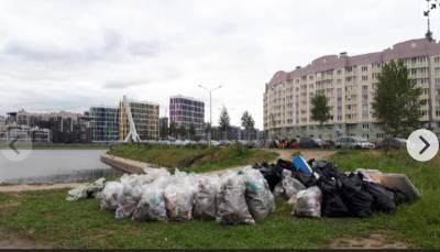 Петербуржцы провели экосоревнования по сбору мусора
