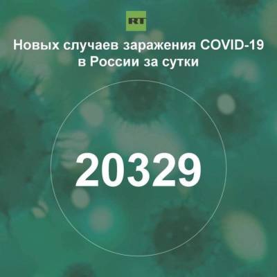 За сутки в России выявили 20 329 случаев инфицирования коронавирусом