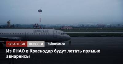Из ЯНАО в Краснодар будут летать прямые авиарейсы