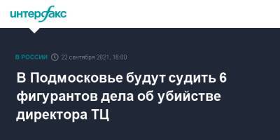 В Подмосковье будут судить 6 фигурантов дела об убийстве директора ТЦ