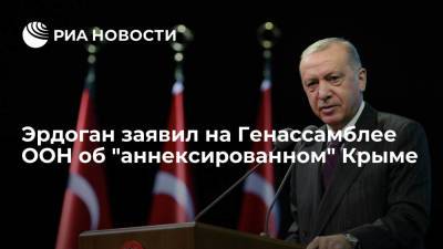 Эрдоган на Генассамблее ООН: Турция не признает вхождение Крыма в состав России
