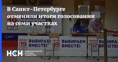 В Санкт-Петербурге отменили итоги голосования на семи участках