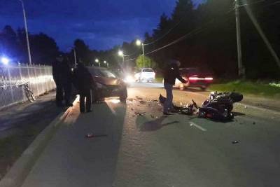 Мотоциклист попал в больницу после ДТП с Honda под Новосибирском