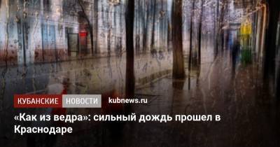 «Как из ведра»: сильный дождь прошел в Краснодаре