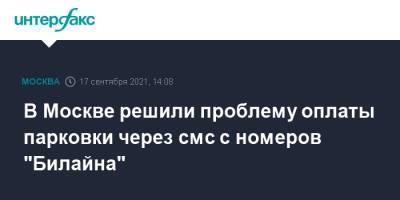 В Москве решили проблему оплаты парковки через смс с номеров "Билайна" - interfax.ru - Москва
