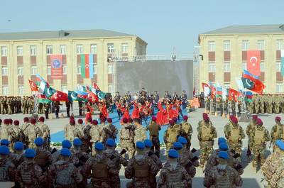 В Баку прошла церемония по случаю завершения совместных учений спецназа Азербайджана, Турции и Пакистана (ФОТО/ВИДЕО)