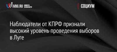 Наблюдатели от КПРФ признали высокий уровень проведения выборов в Луге