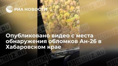 Опубликовано видео с места обнаружения обломков пропавшего самолета Ан-26 под Хабаровском