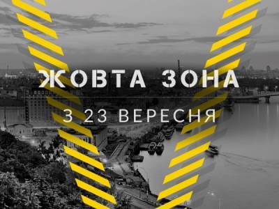 Із 23 вересня Україна перейшла у «жовту» зону: які будуть обмеження