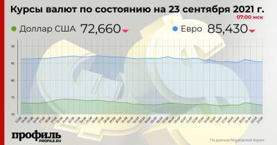 Курс доллара снизился до 72,66 рубля