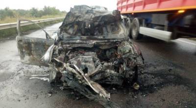 ДТП в Одесской области — водитель легковушки сгорел в своем авто