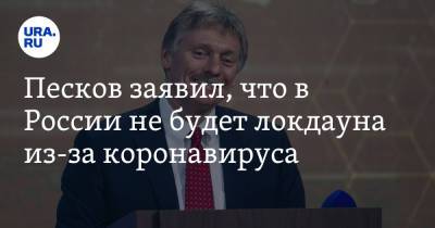 Песков заявил, что в России не будет локдауна из-за коронавируса