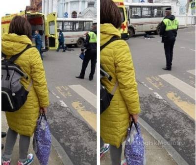 Маршрутка сбила пенсионерку на пешеходном переходе в Ельце (видео)