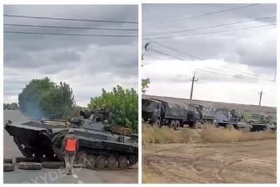 Колонна военной техники замечена под Одессой: видео от очевидцев