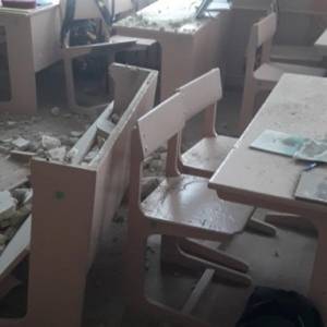 В школе в Черниговской области рухнул потолок. Фото