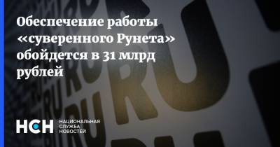 Обеспечение работы «суверенного Рунета» обойдется в 31 млрд рублей - nsn.fm